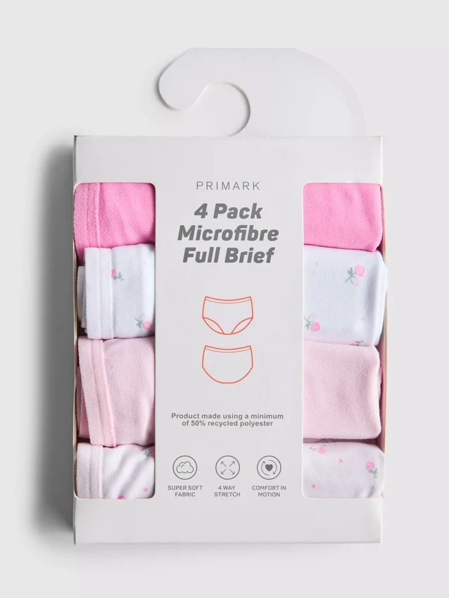 4er-Pack Mikrofaser-Slips