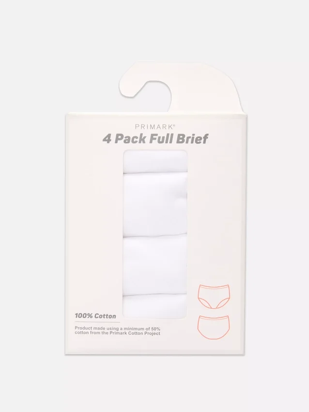 4er-Pack Unterhosen aus reiner Baumwolle