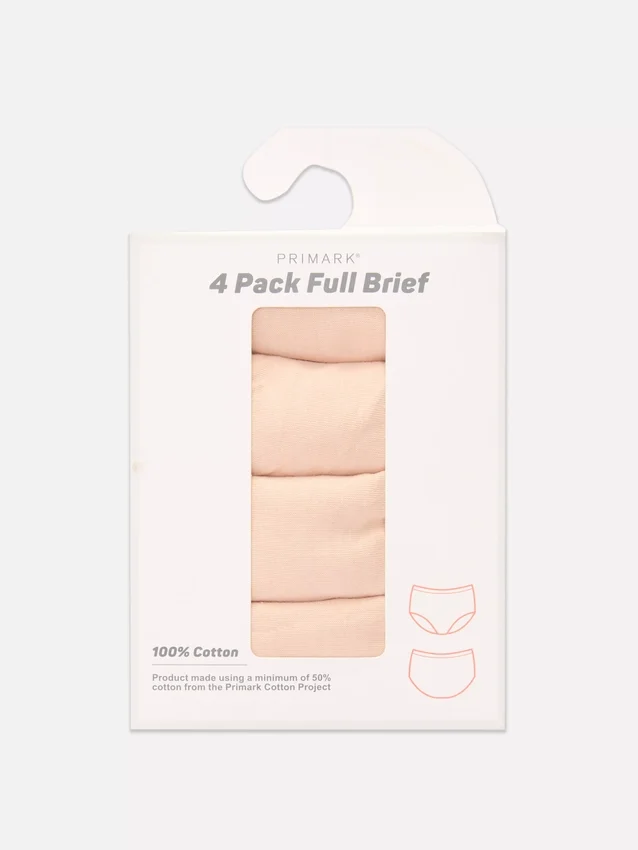 4er-Pack Unterhosen aus reiner Baumwolle