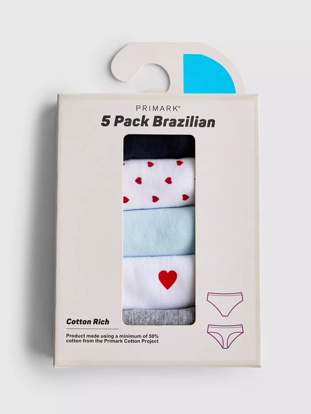 5er-Pack Alltags-Slips im brasilianischen Stil
