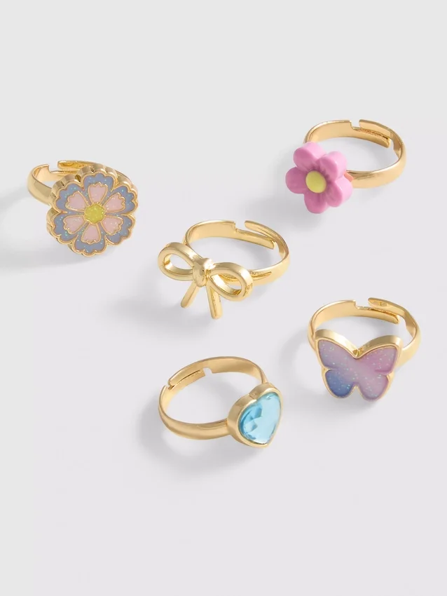 5er-Pack ausgefallene Ringe