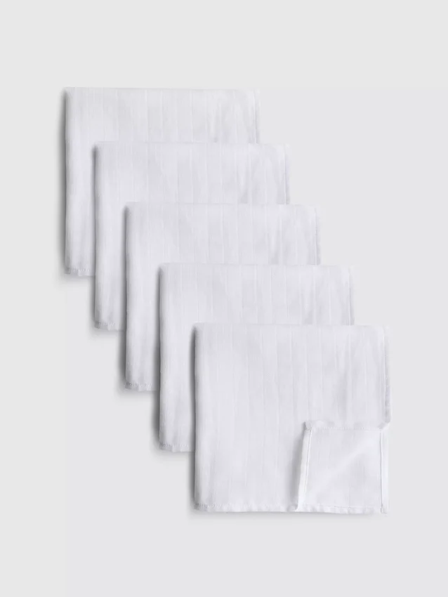 5er-Pack Baumwoll-Musselintücher