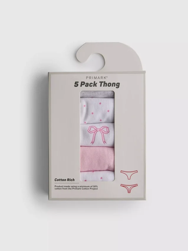5er-Pack Baumwoll-Tangas