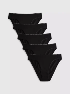 5er-Pack Bikini aus baumwollreicher Ware