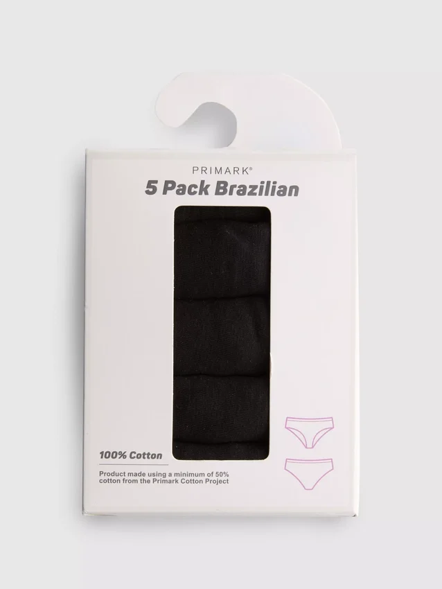 5er-Pack Brazilian-Slips aus Baumwolle