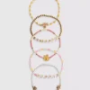 5er-Pack Disney-Perlenarmbänder mit Winnie-Puuh-Charms