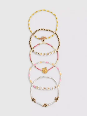 5er-Pack Disney-Perlenarmbänder mit Winnie-Puuh-Charms