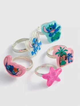 5er-Pack Disney-Stitch-Charm-Ringe