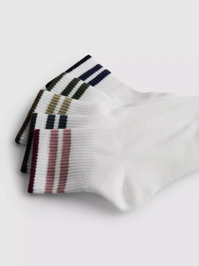 5er-Pack farbige gestreifte Socken