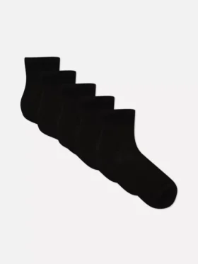 5er-Pack gerippte Viertel-Socken