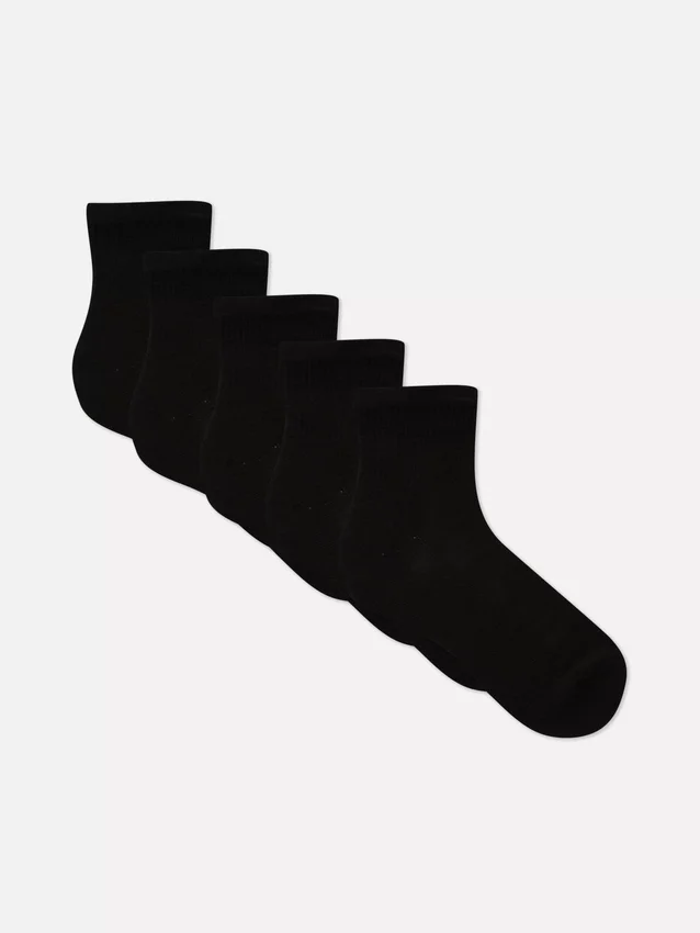 5er-Pack gerippte Viertel-Socken