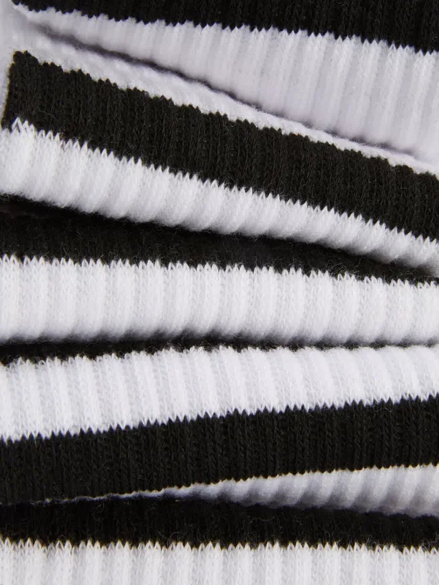 5er-Pack gestreifte Crew-Socken