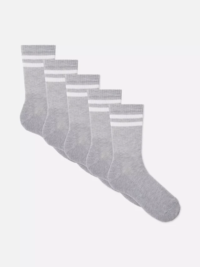 5er-Pack gestreifte Sportsocken