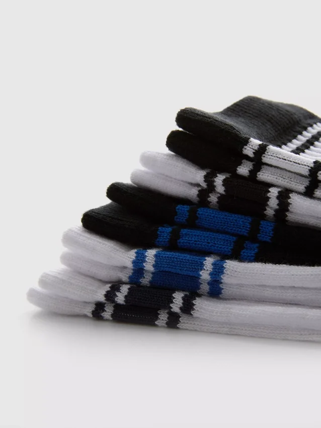 5er-Pack gestreifte Sportsocken