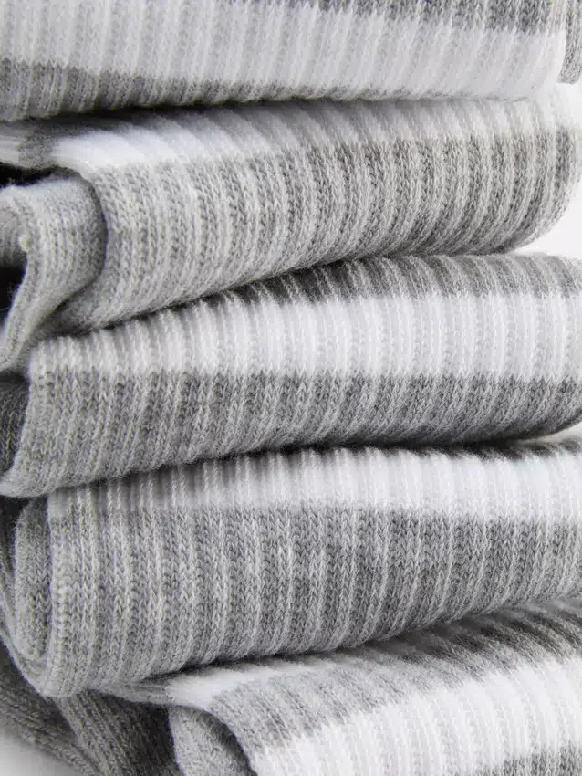 5er-Pack gestreifte Sportsocken