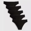 5er-Pack «Love to Lounge» brasilianische Slips mit hohem Baumwollanteil