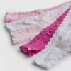 5er-Pack Mikrofaser-Tangas mit Spitzenbesatz
