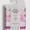 5er-Pack Mikrofaser-Tangas mit Spitzenbesatz