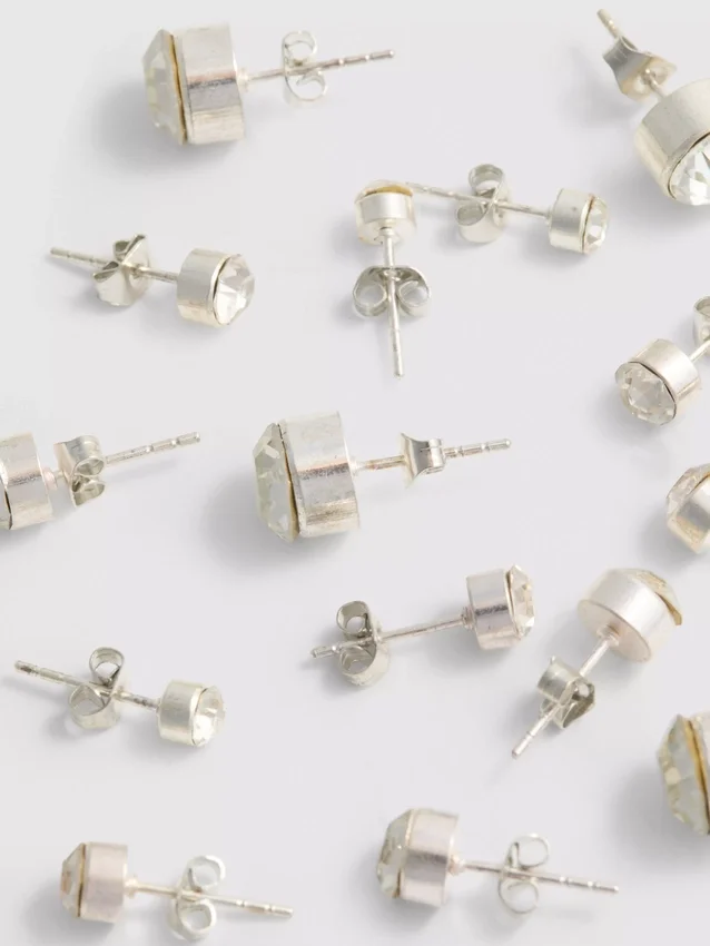 5er-Pack Ohrstecker mit Edelsteinen