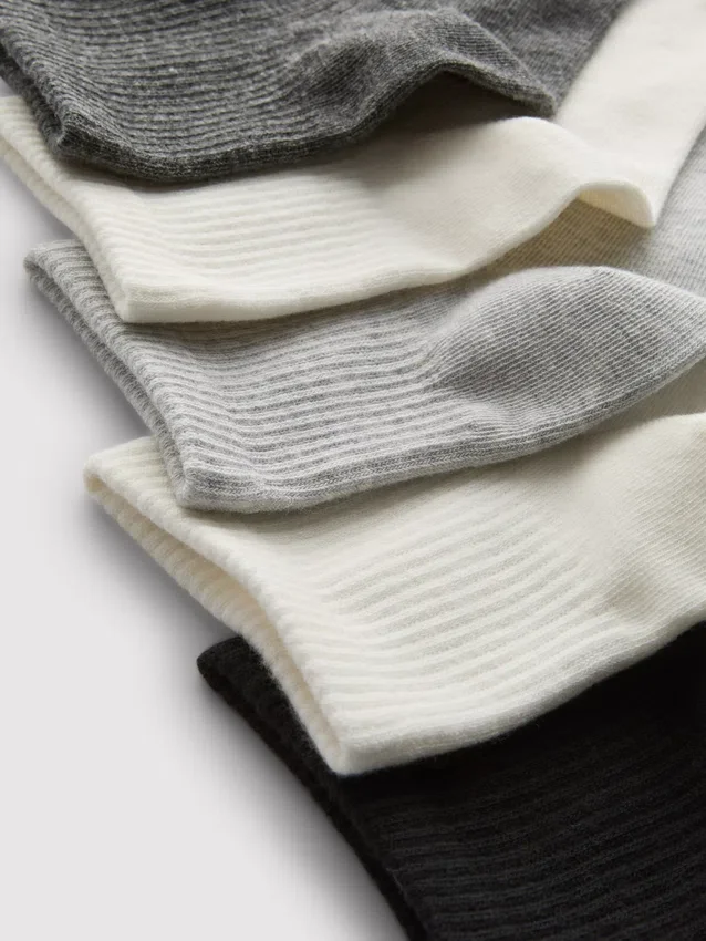 5er-Pack Quarter-Crew-Socken