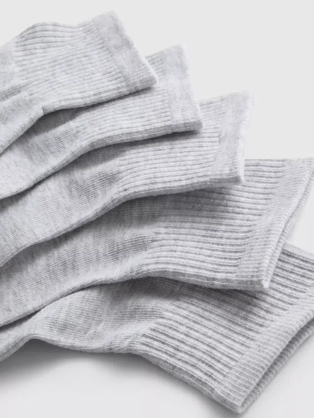 5er-Pack Quarter-Crew-Socken