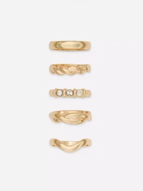 5er-Pack Ringe in verschiedenen Designs