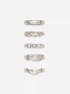 5er-Pack Ringe in verschiedenen Designs