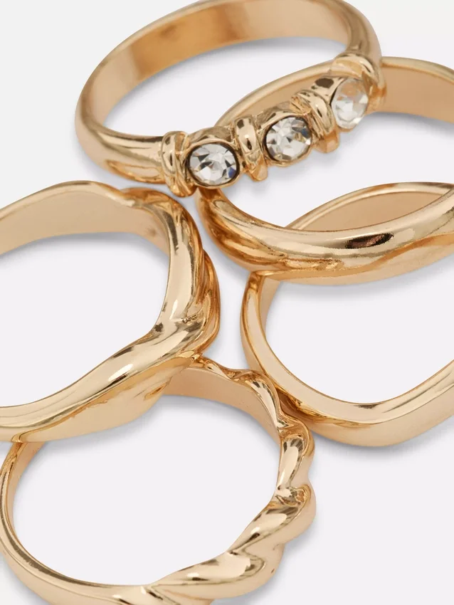 5er-Pack Ringe in verschiedenen Designs