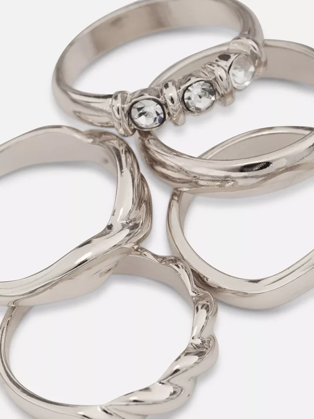 5er-Pack Ringe in verschiedenen Designs
