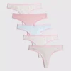 5er-Pack String-Slips mit hohem Baumwollanteil