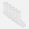 5er-Pack weisse Crew-Socken