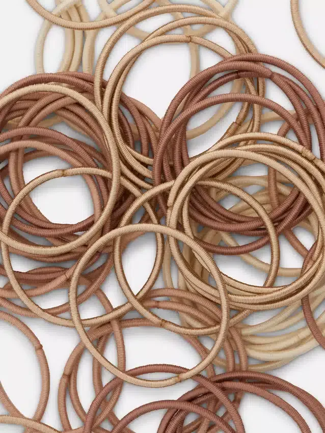 60er-Pack dicke elastische Haargummis