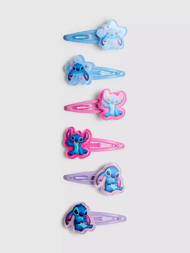 6er-Pack Disney-Stitch-Haarspangen mit Druckknopf