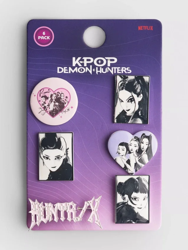6er-Pack K-Pop-«Demon Hunters»-Abzeichen
