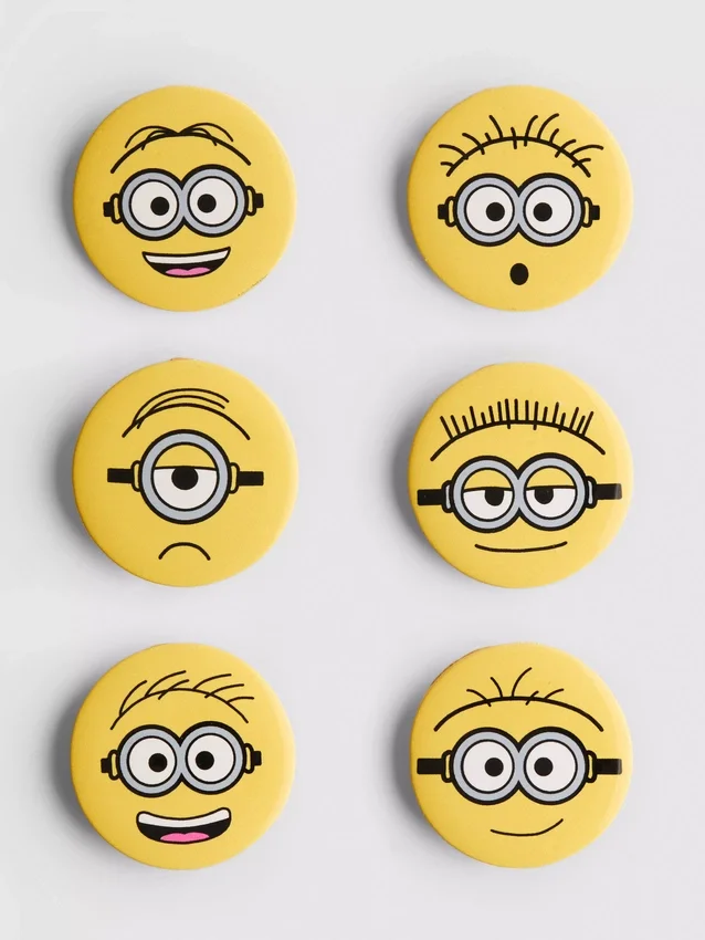 6er-Pack Minions-Buttons
