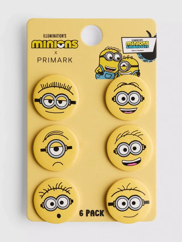 6er-Pack Minions-Buttons