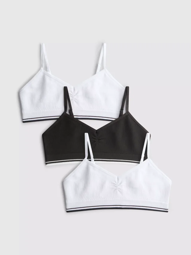 7–15 Jahre | 3er-Pack gerippte Crop-Tops