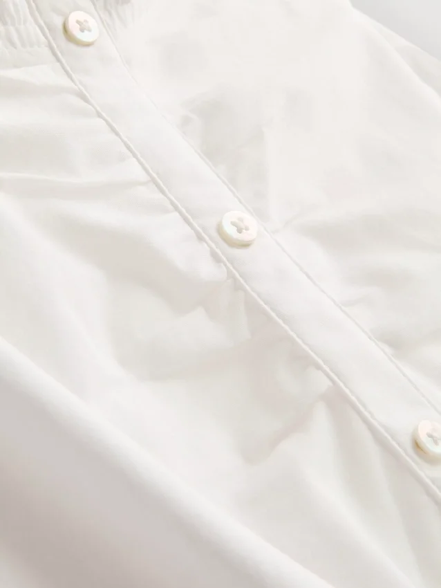 7–15 Jahre | Bluse mit gerafftem, quadratischem Ausschnitt