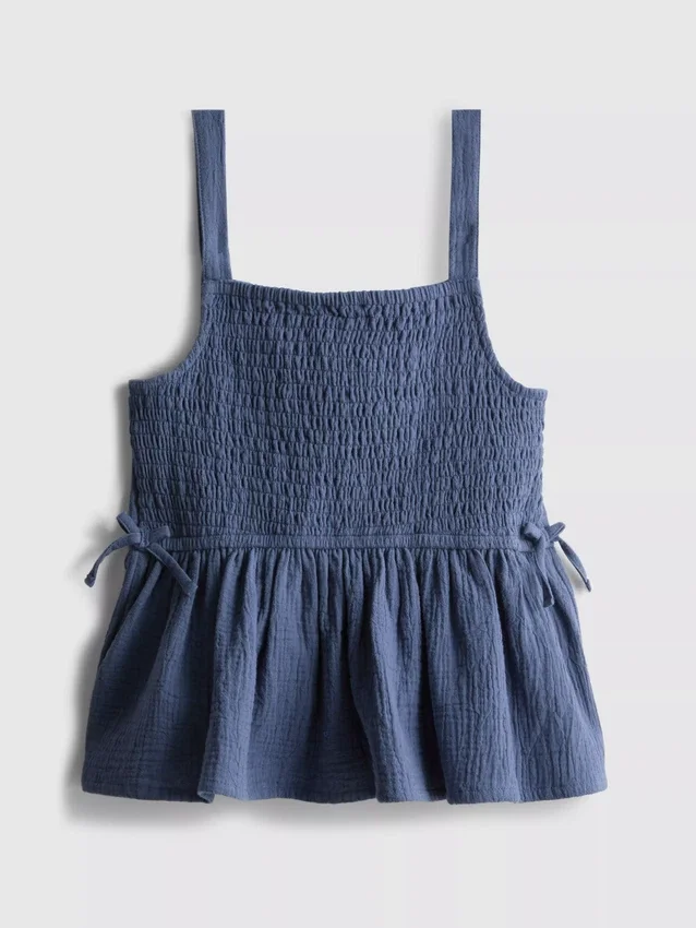 7–15 Jahre | geraffte Bluse mit Schleife