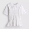 7–15 Jahre | gerafftes Peplum-Hemd