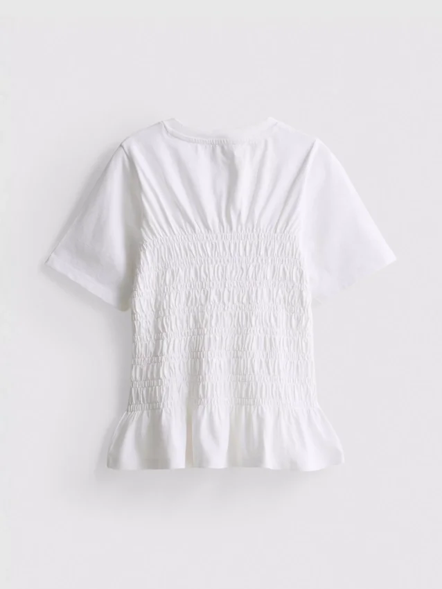 7–15 Jahre | gerafftes Peplum-Hemd