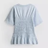 7–15 Jahre | gerafftes Peplum-Hemd