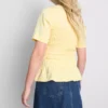 7–15 Jahre | gerafftes Peplum-Hemd