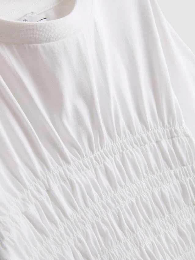 7–15 Jahre | gerafftes Peplum-Hemd