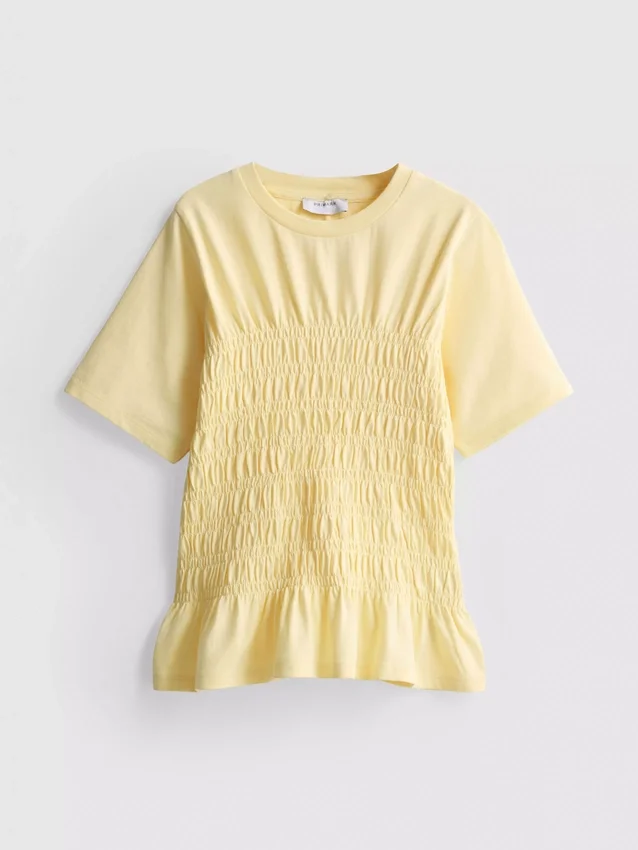 7–15 Jahre | gerafftes Peplum-Hemd