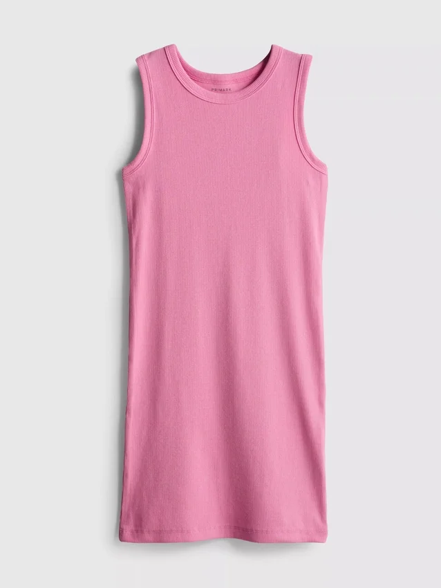7–15 Jahre | geripptes, ärmelloses Kleid