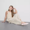 7–15 Jahre | Gestreifter, geraffter Jumpsuit