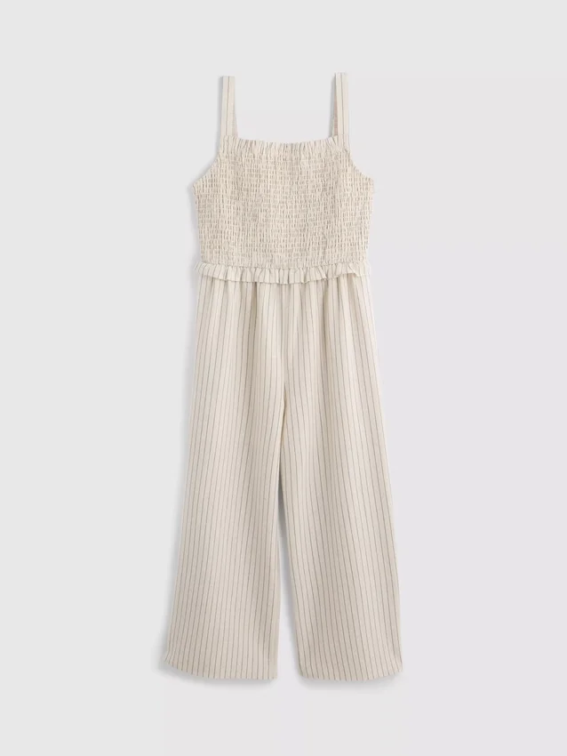 7–15 Jahre | Gestreifter, geraffter Jumpsuit
