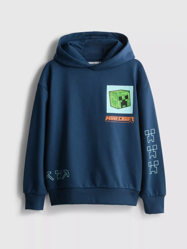 7–15 Jahre | Hoodie aus baumwollreicher Ware mit Minecraft-Motiv