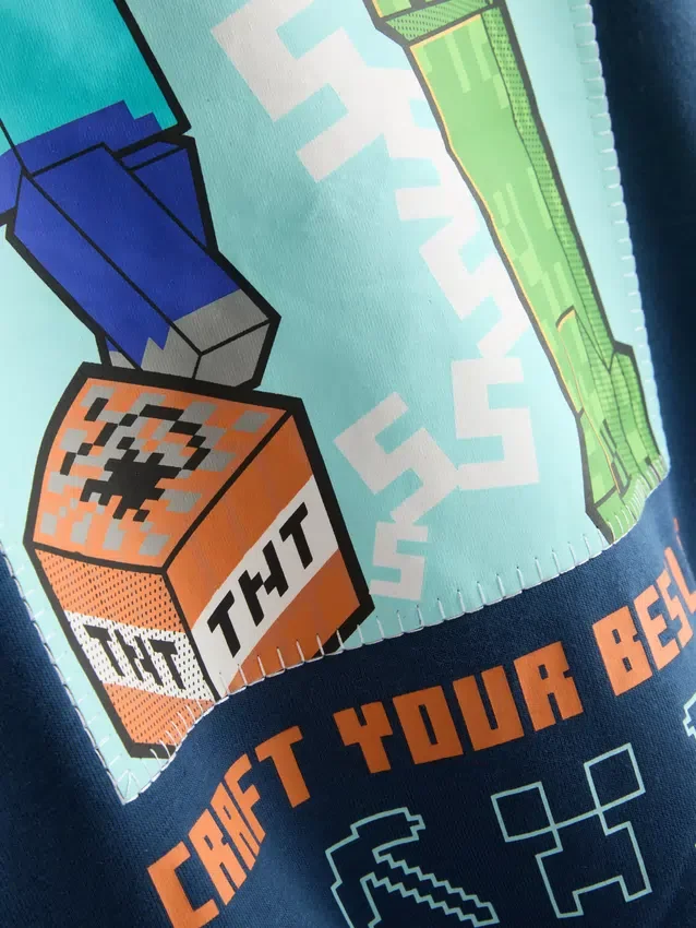 7–15 Jahre | Hoodie aus baumwollreicher Ware mit Minecraft-Motiv